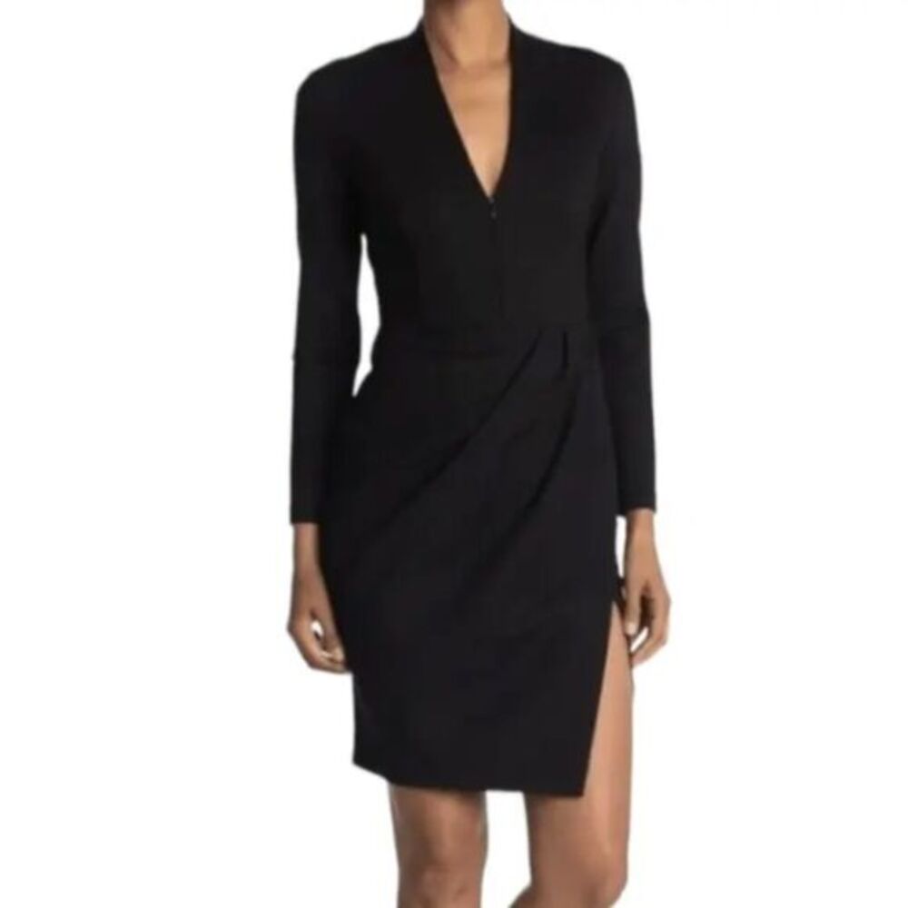 Amanda Uprichard -731 NWT‎ Women's Black Joaquin Night Out Zipper Dress Size S